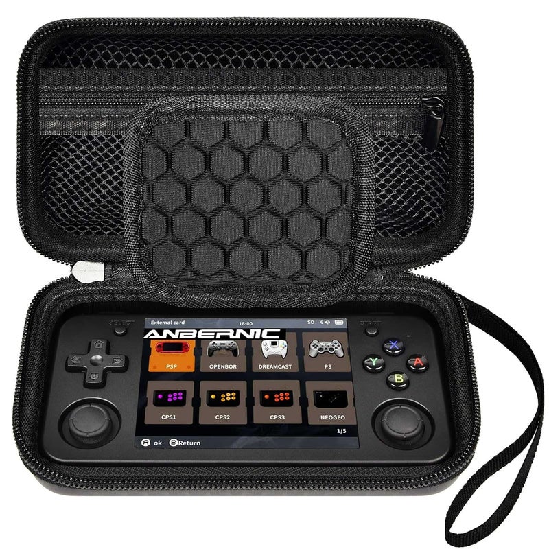 GWCASE Case Compatible with RG35XX H Retro Game Console, Handheld Emulator Gaming Player Storage Organizer for Anbernic for rg35xx h/for RG28XX Retroid Pocket Consoles, TF Card& Cable(Box Only) (Black) - Image 1